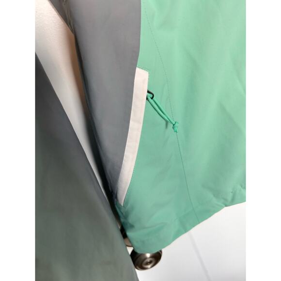 The North‎ Face Women's Hyvent Hooded Waterproof Jacket Green Gray Size Medium - Picture 5 of 15